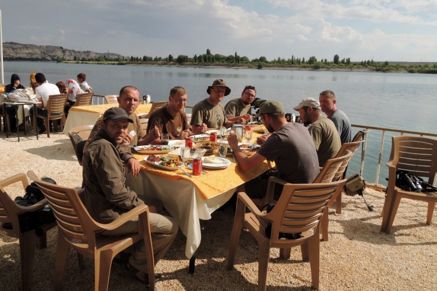 Diner in Birecik by Euphrates River